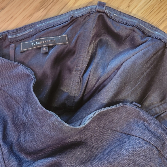 BCBGMaxAzria Sheath Dress sz 10 work cocktail tailored classic Blue Black - Picture 10 of 11